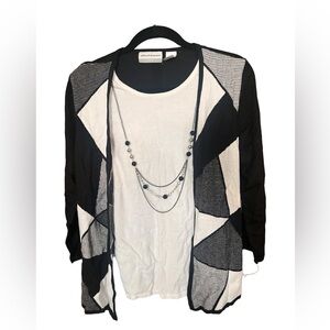 Alfred Dunner Layered Top Size Petite Medium